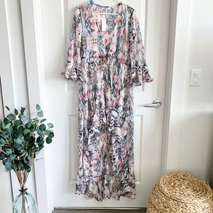 Francesca’s Katt Sheer Maxi Swimsuit Cover Up | M